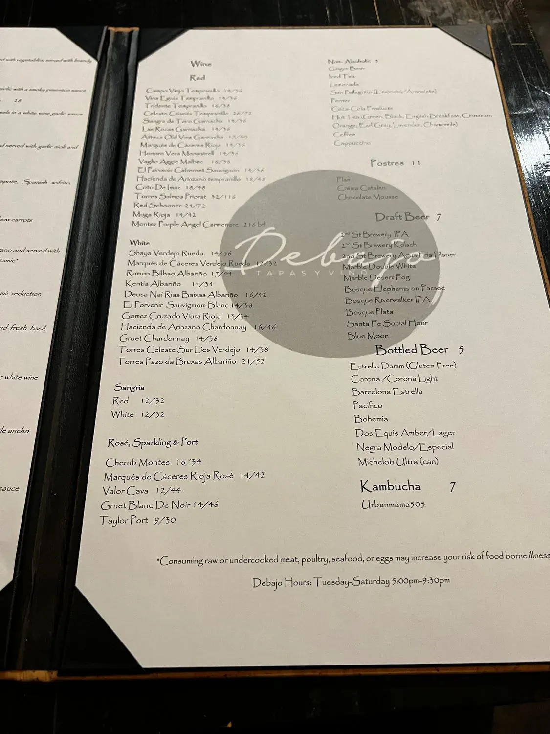 Menu 5