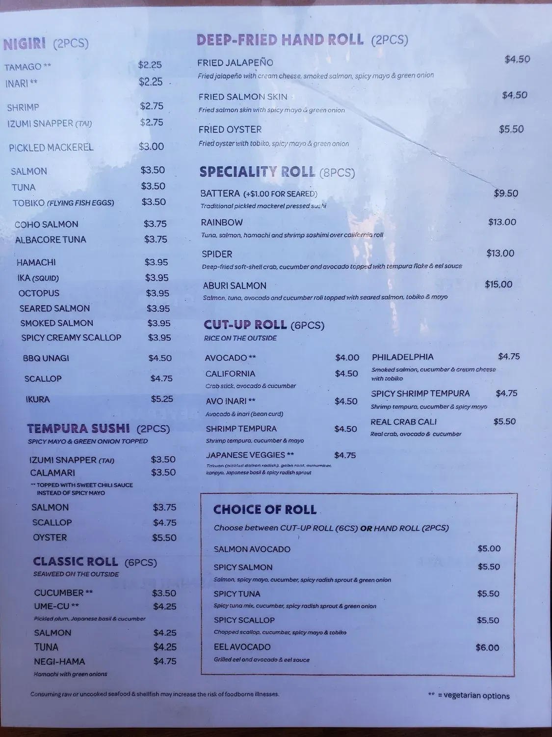 Menu 1