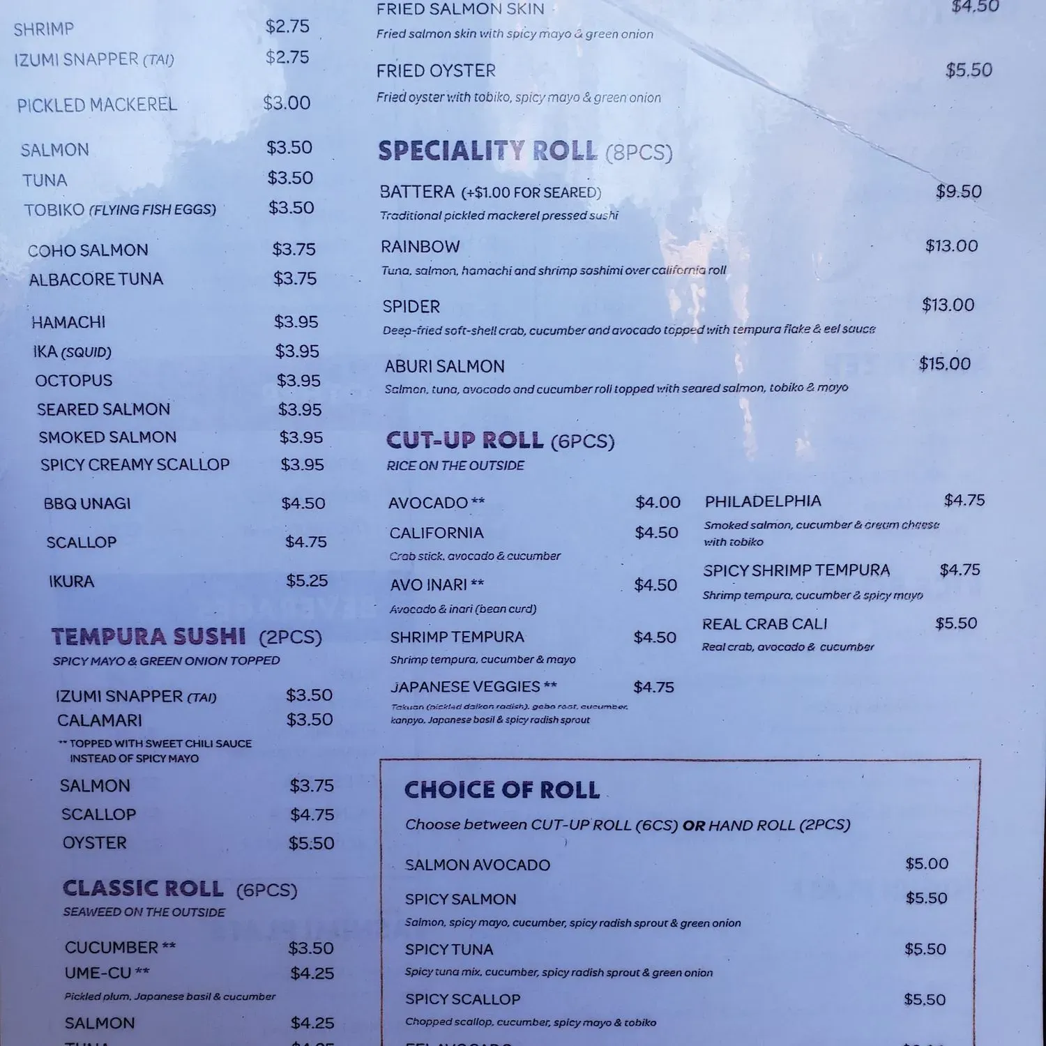 Menu 1