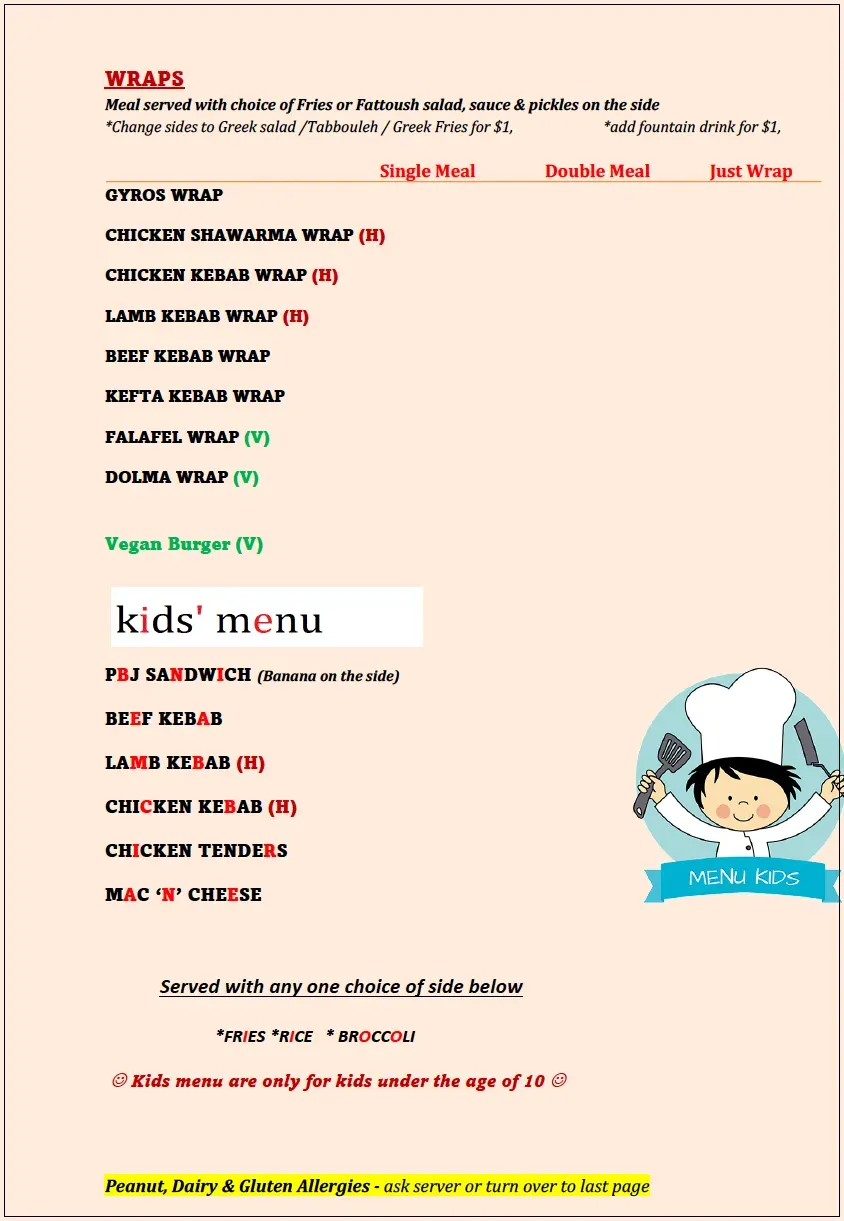 Menu 6