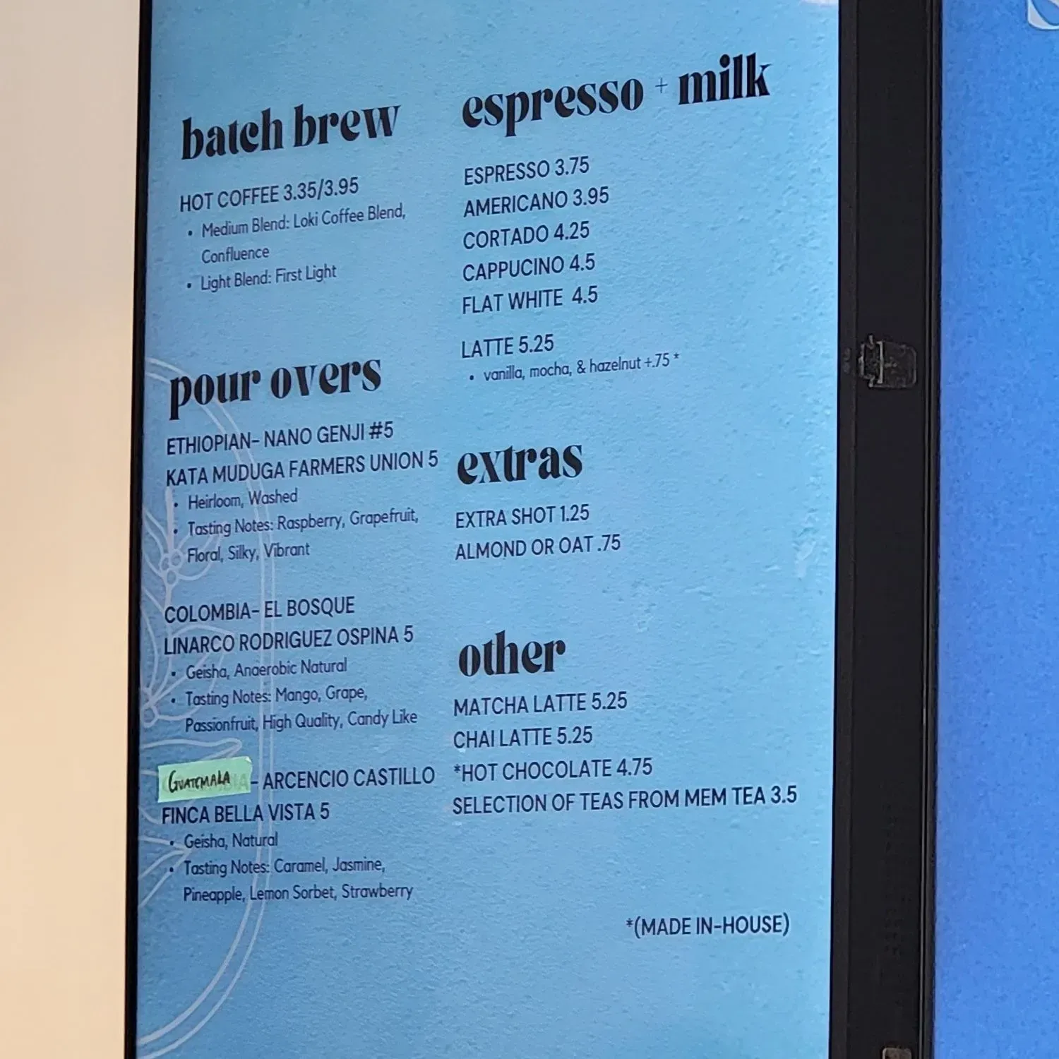 Menu 1