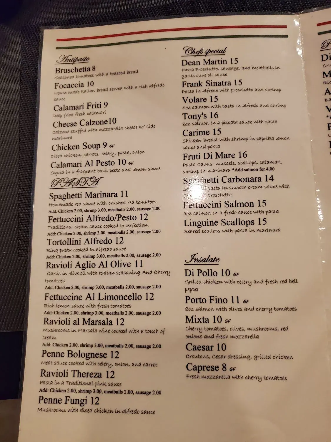 Menu 1