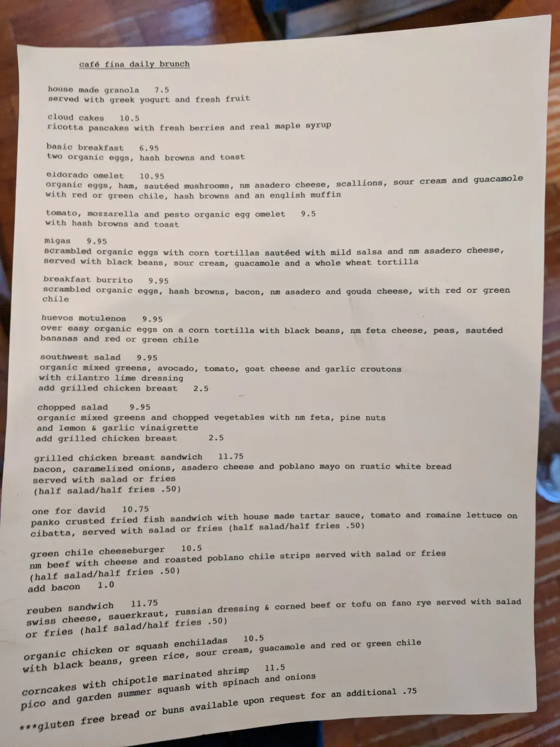 Menu 4