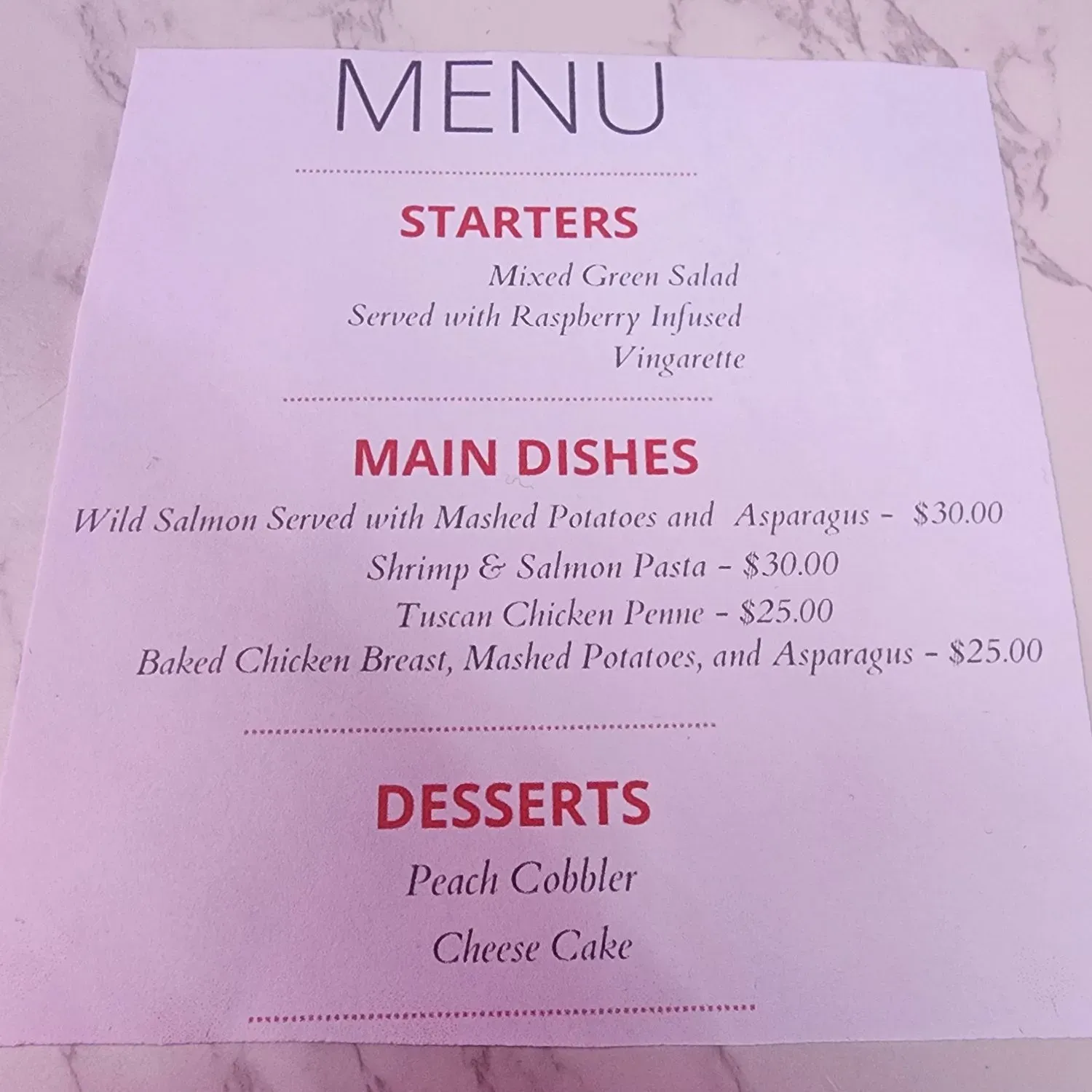 Menu 2