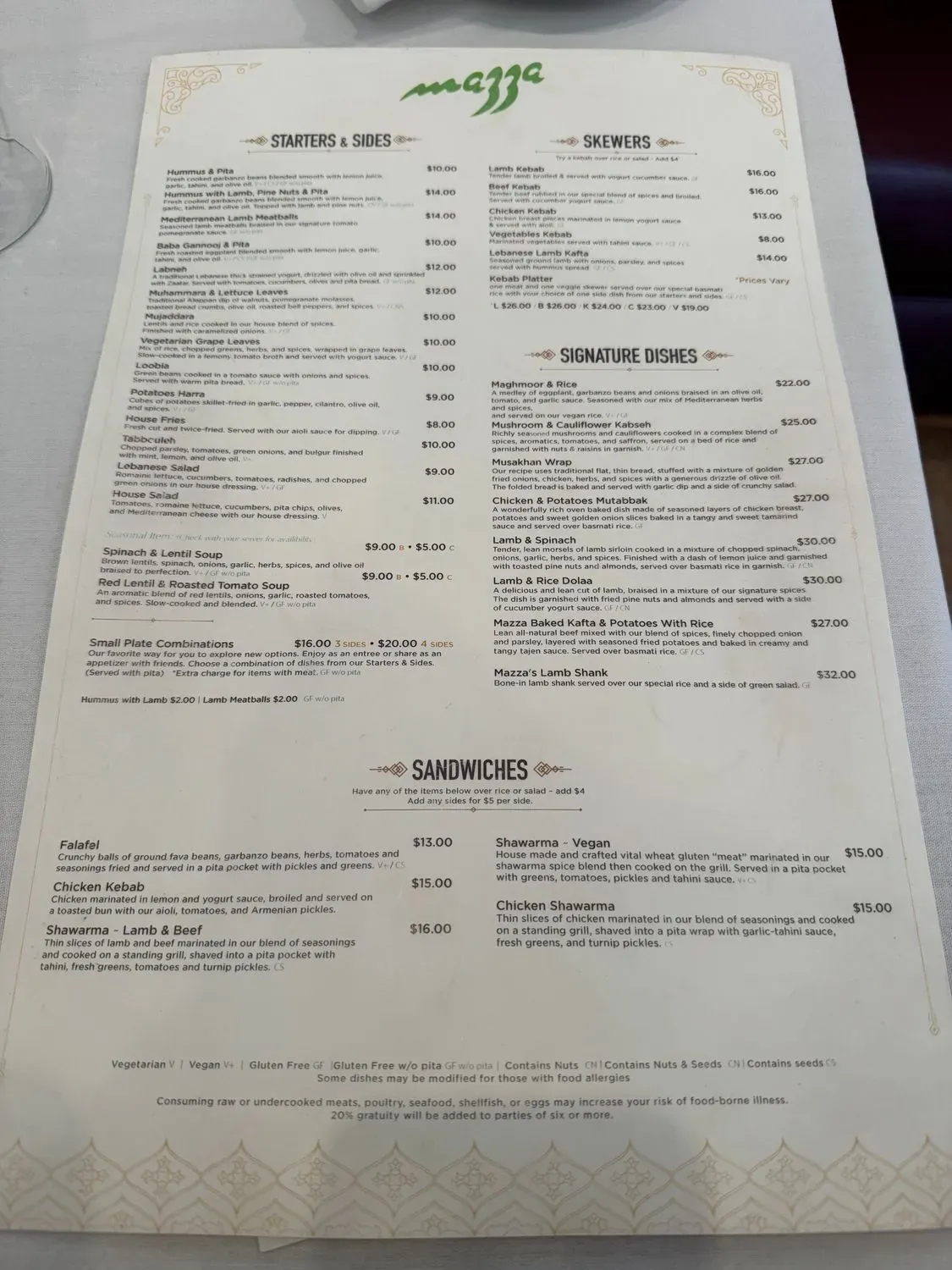 Menu 5