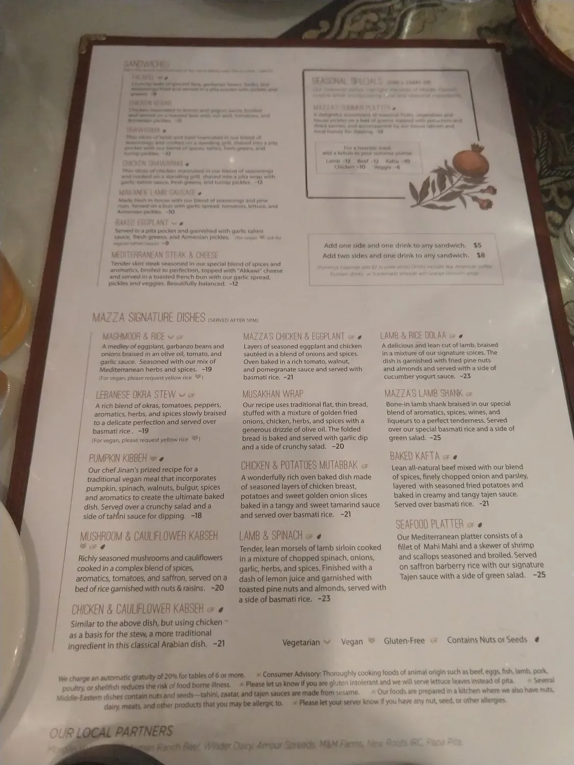 Menu 6