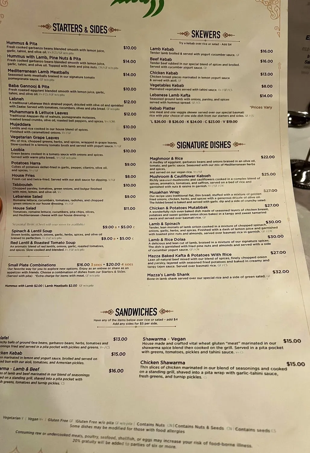 Menu 4