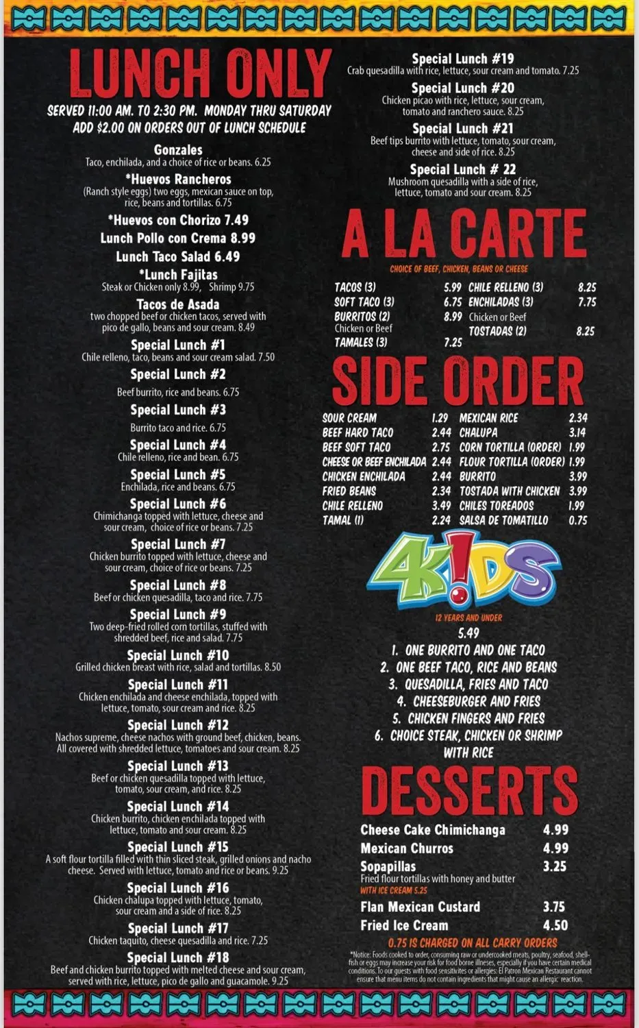 Menu 1