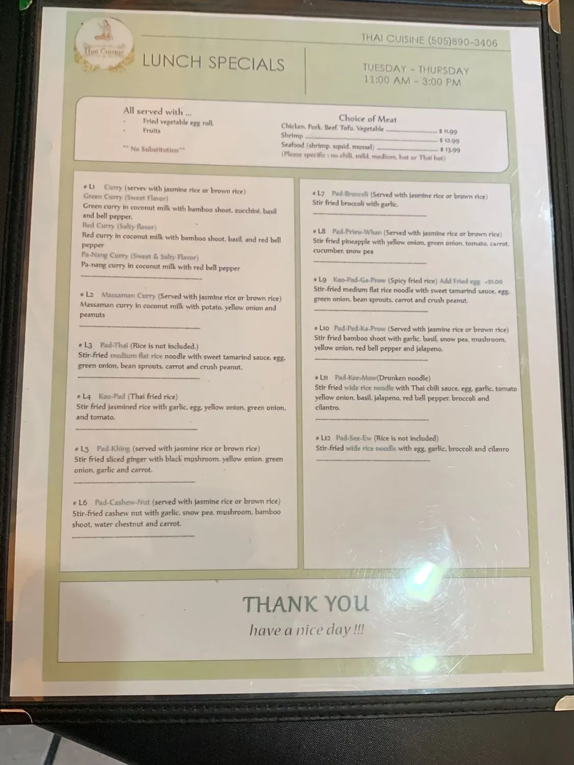 Menu 1