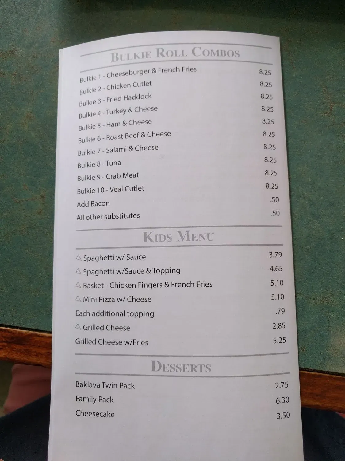 Menu 1