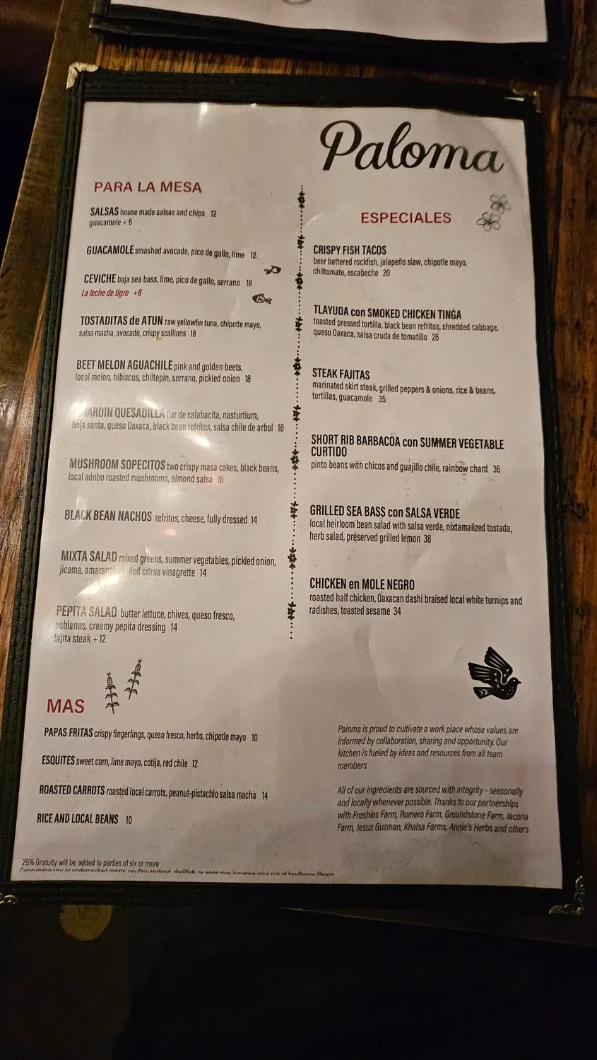 Menu 5