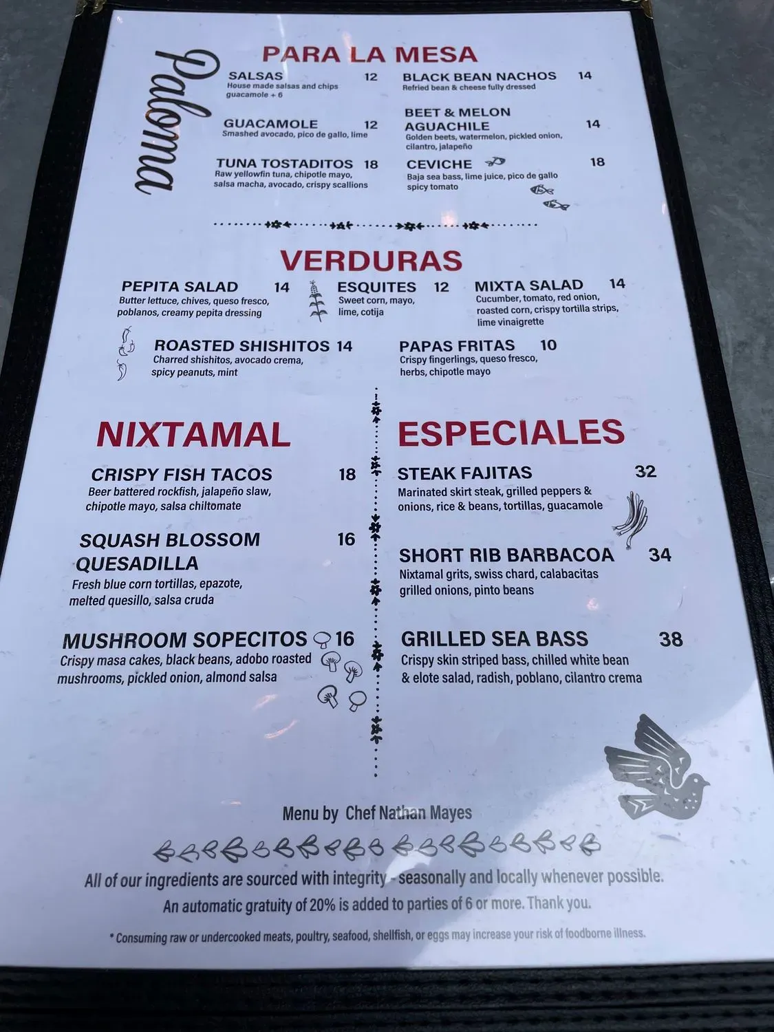 Menu 1