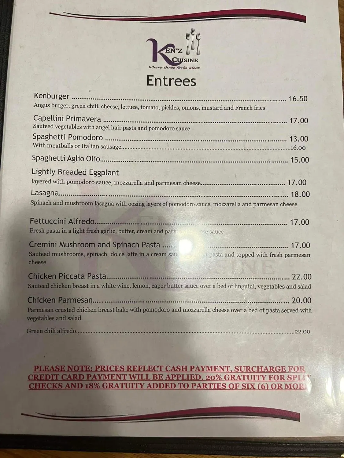 Menu 1