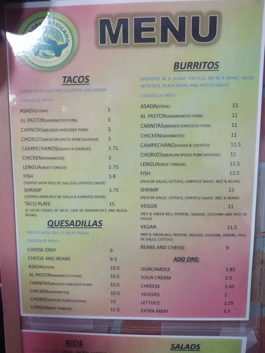 Menu 2