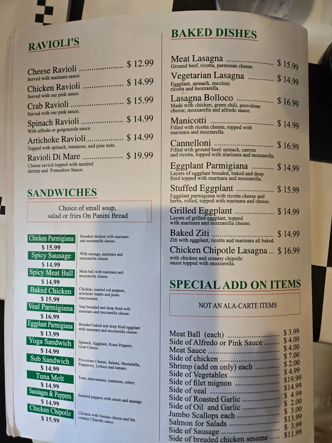 Menu 5