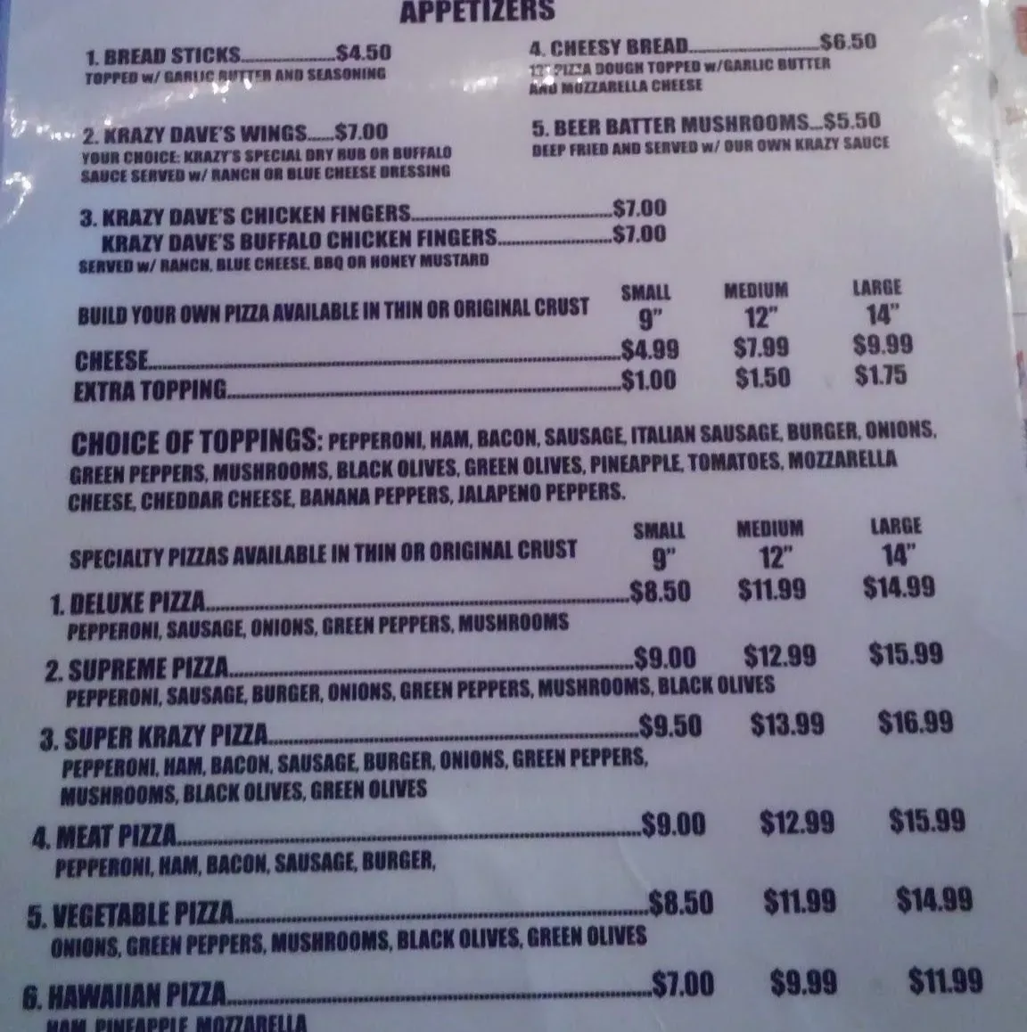 Menu 2