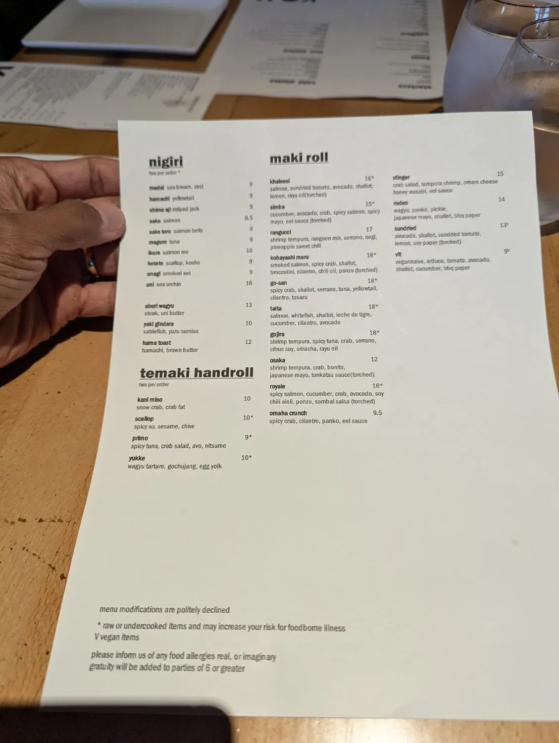 Menu 1