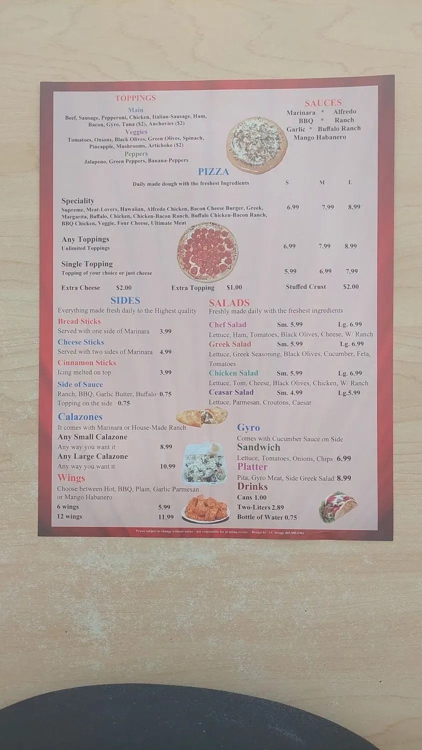 Menu 1