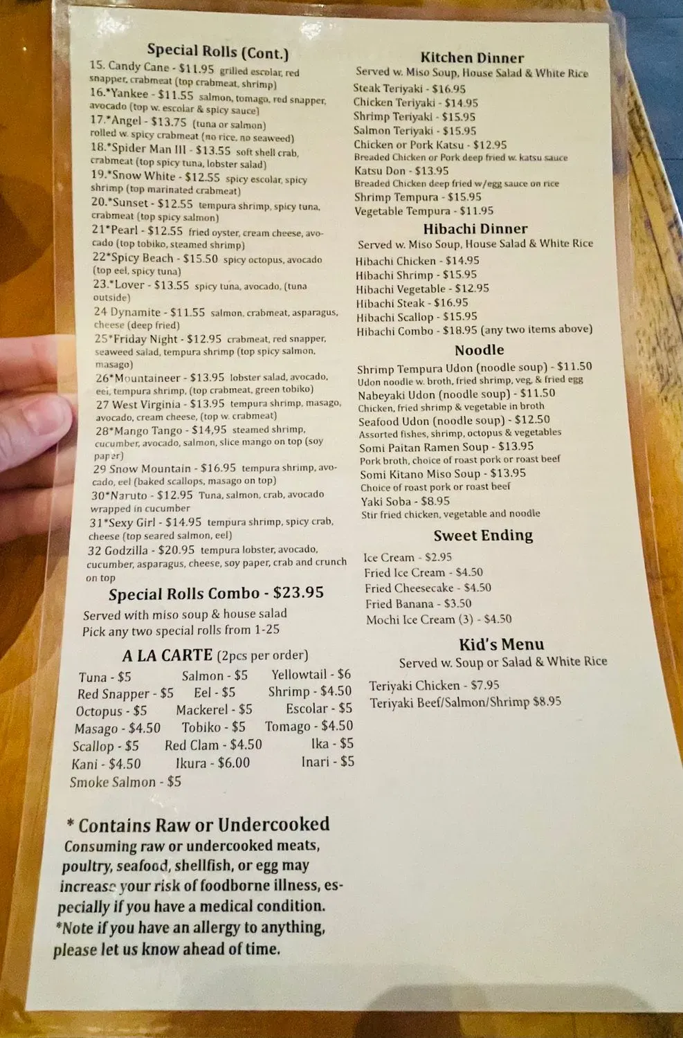 Menu 1