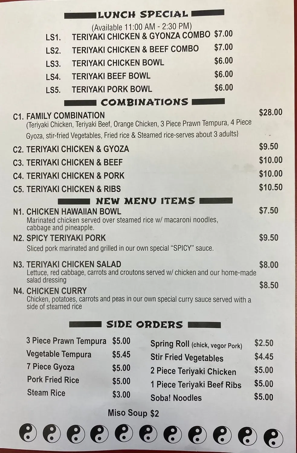 Menu 2