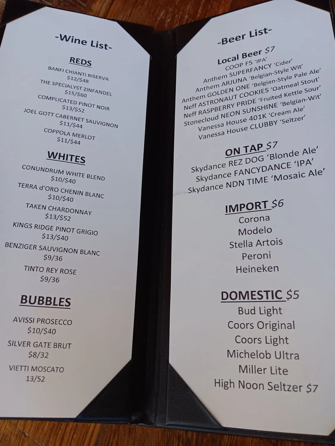 Menu 1