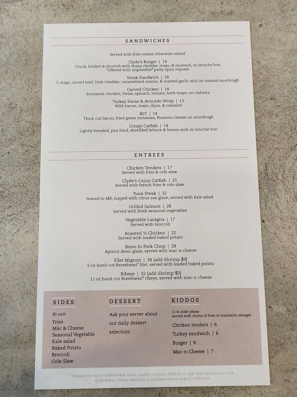 Menu 1