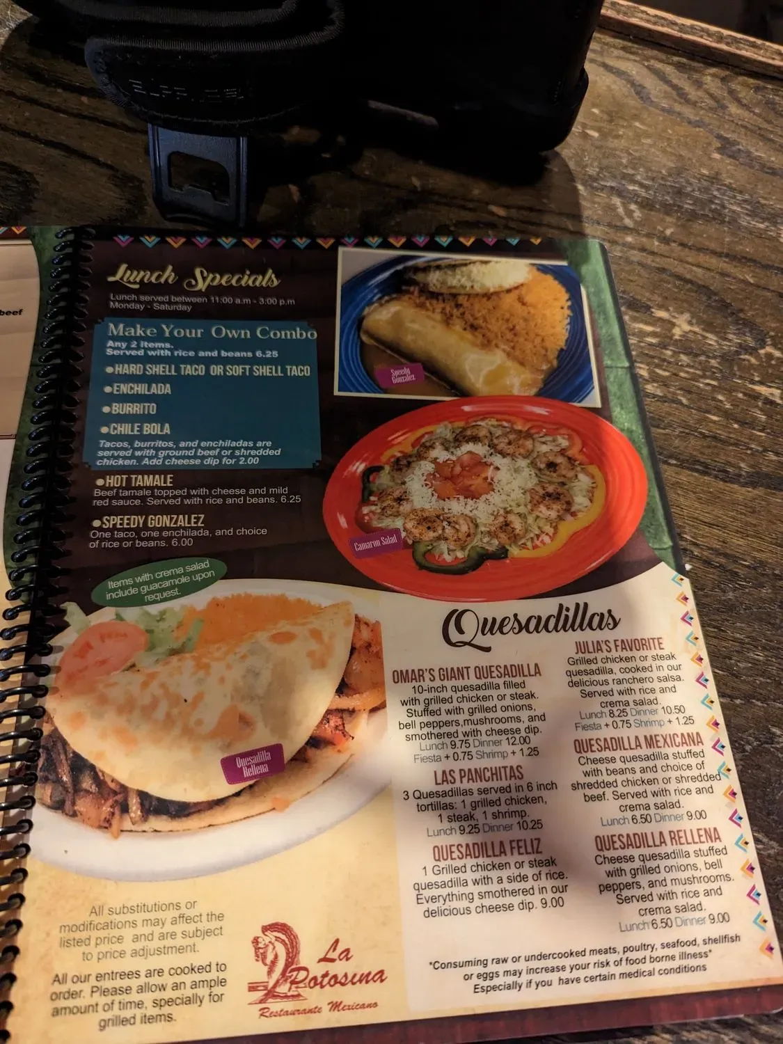 La Potosina Menu - Updated October 2025