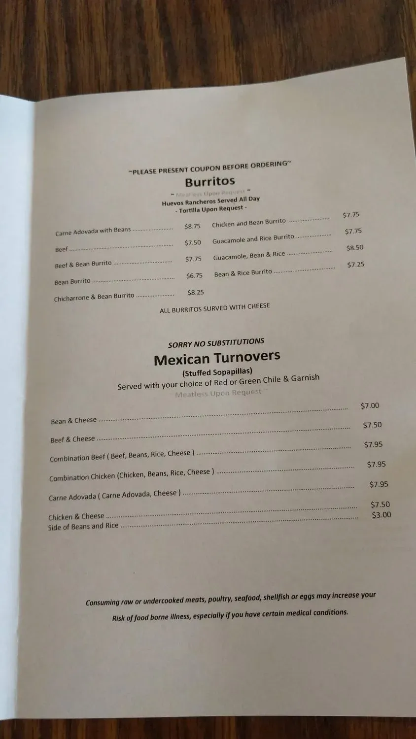 Menu 6