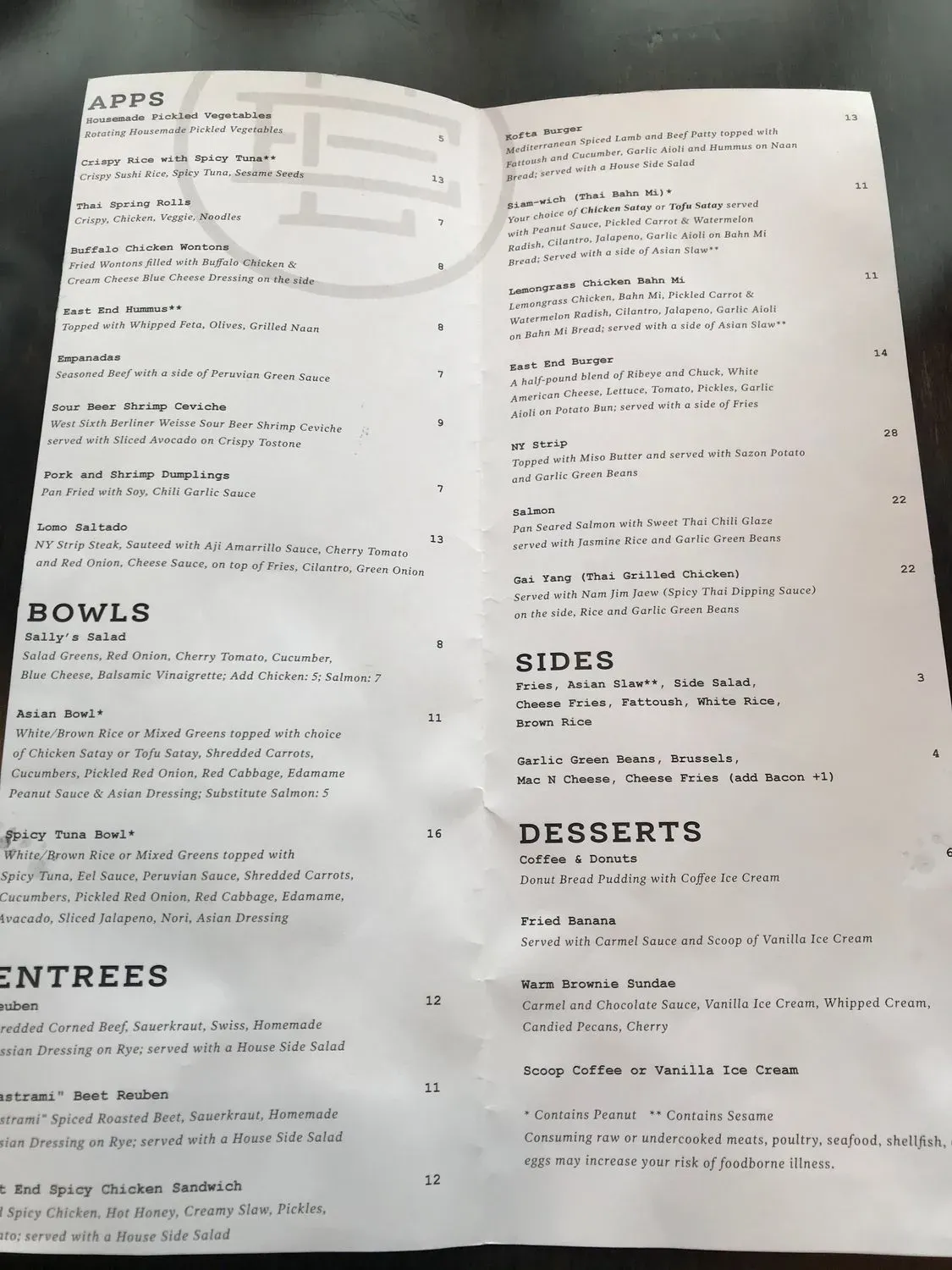 Menu 5