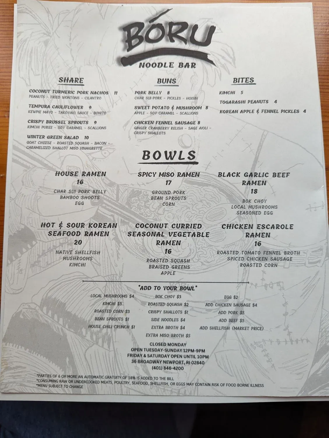 Menu 6