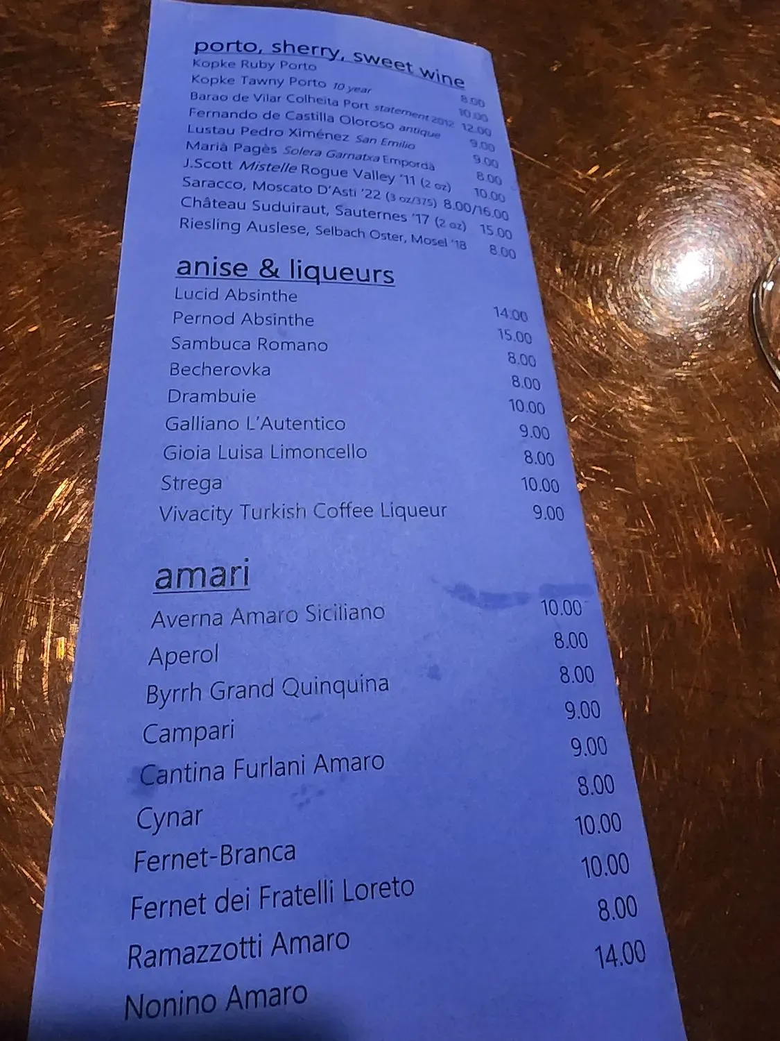 Menu 5