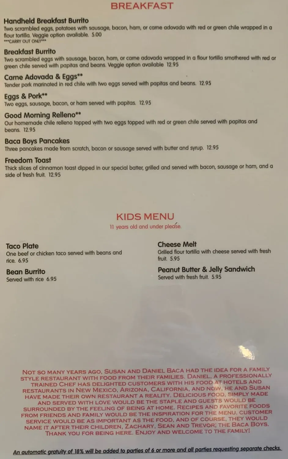 Menu 1