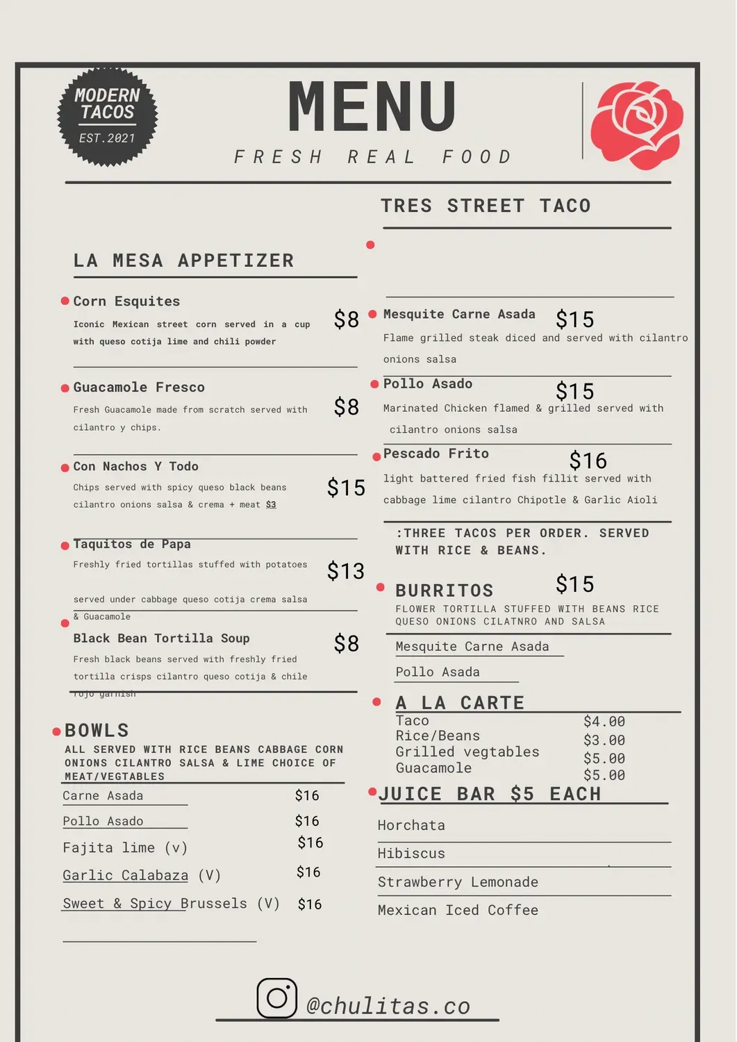 Menu 1