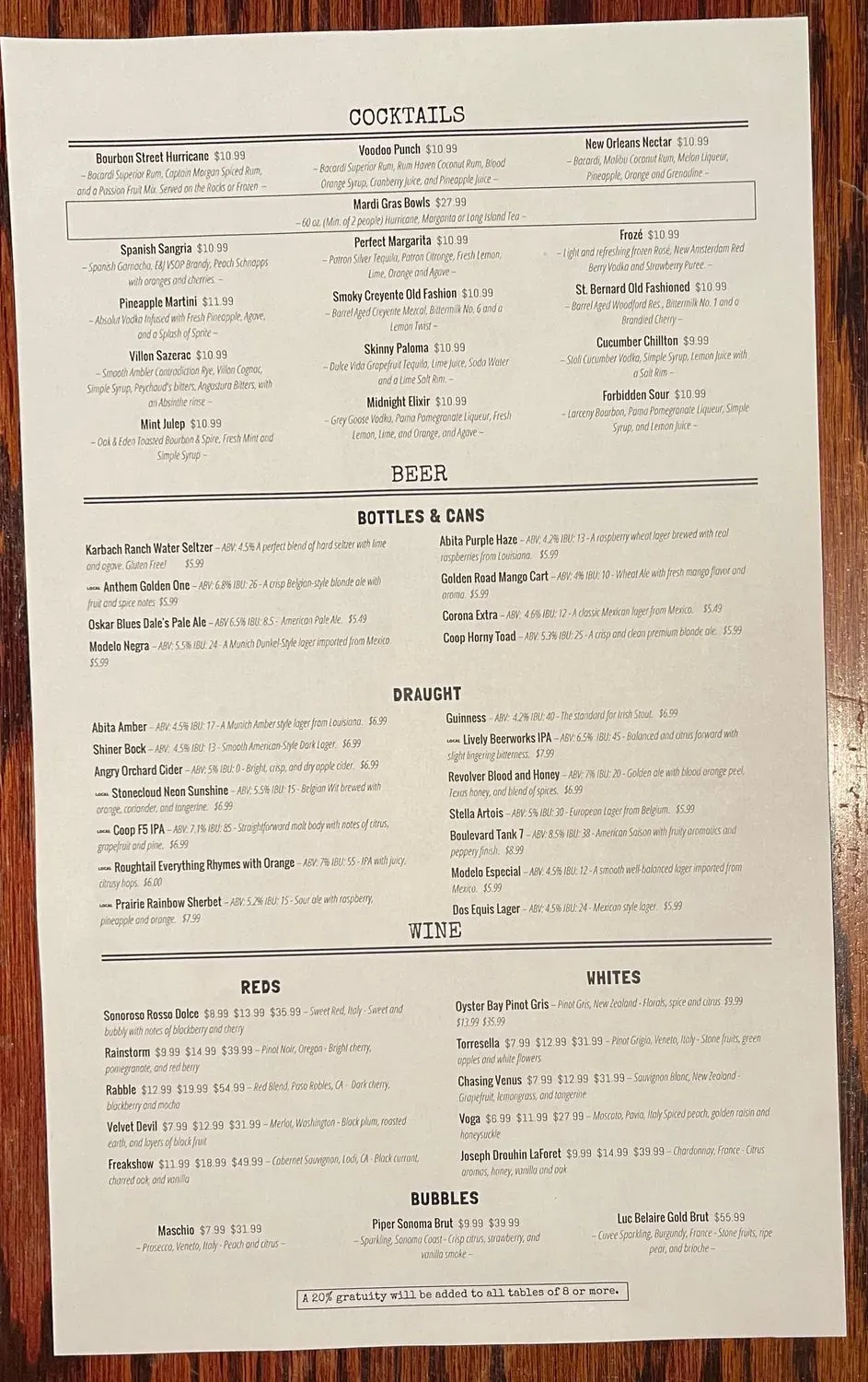 Menu 1