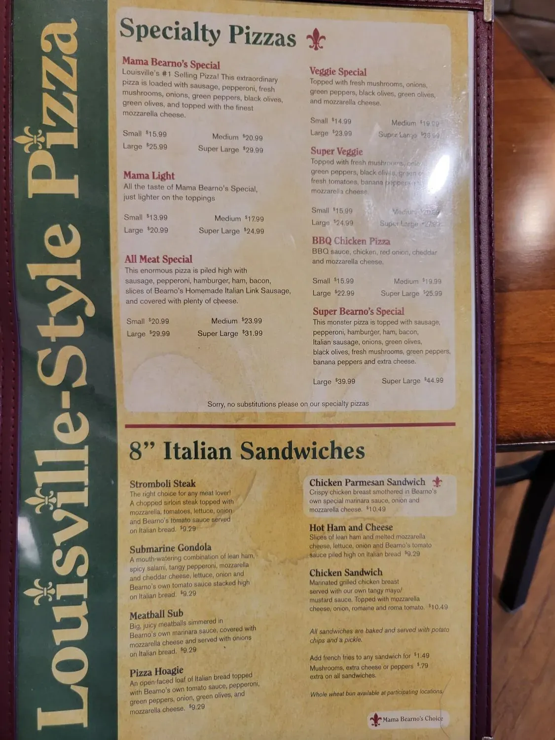 Menu 1