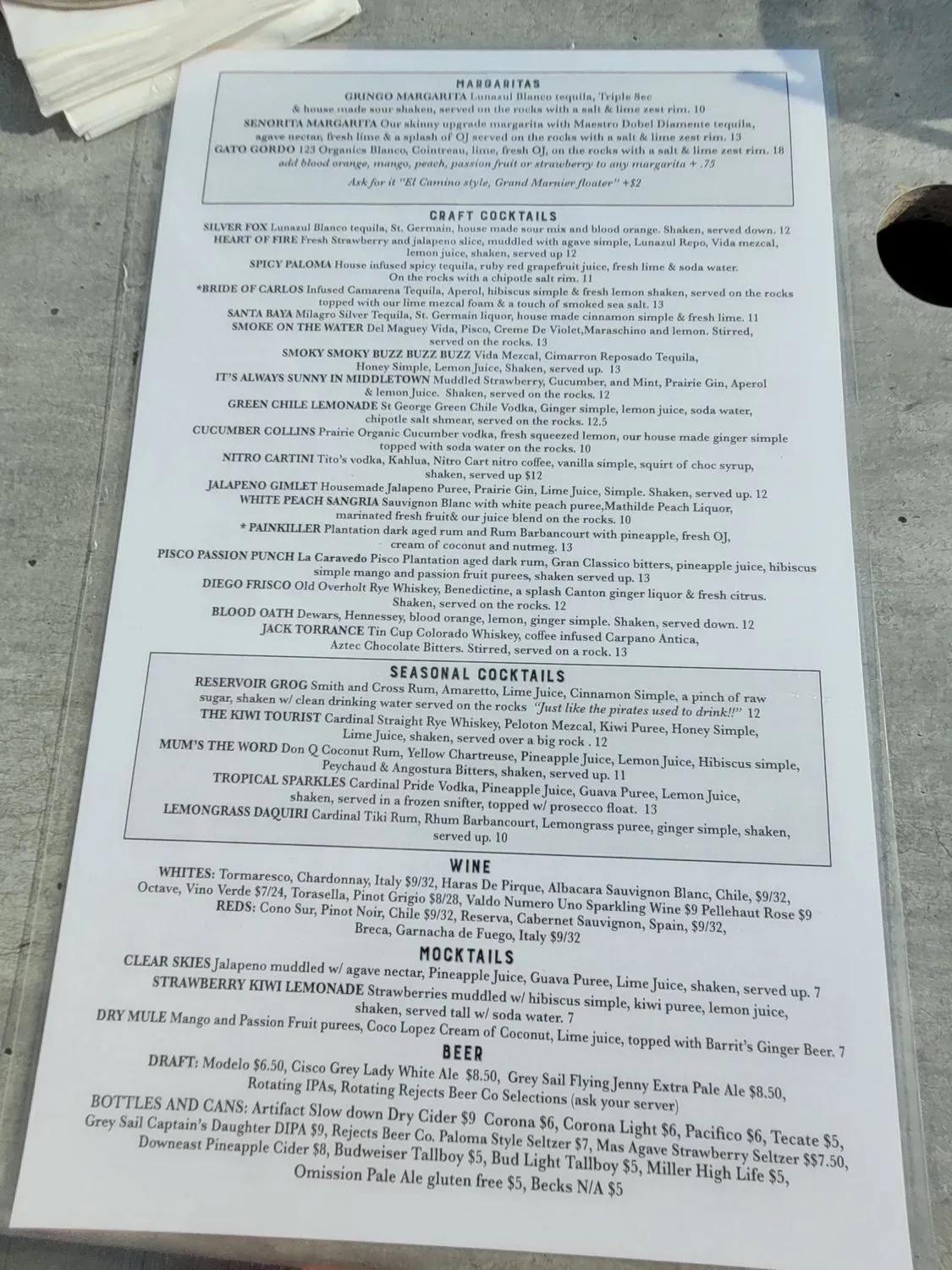 Menu 1