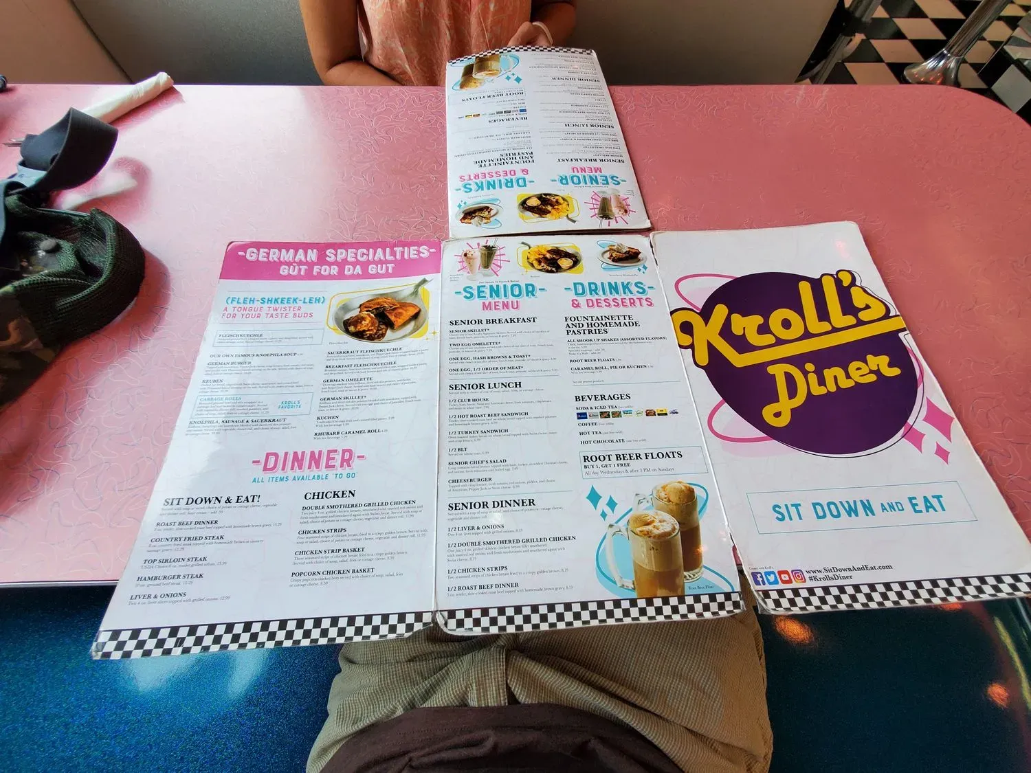 Kroll's Diner Menu - Updated October 2025