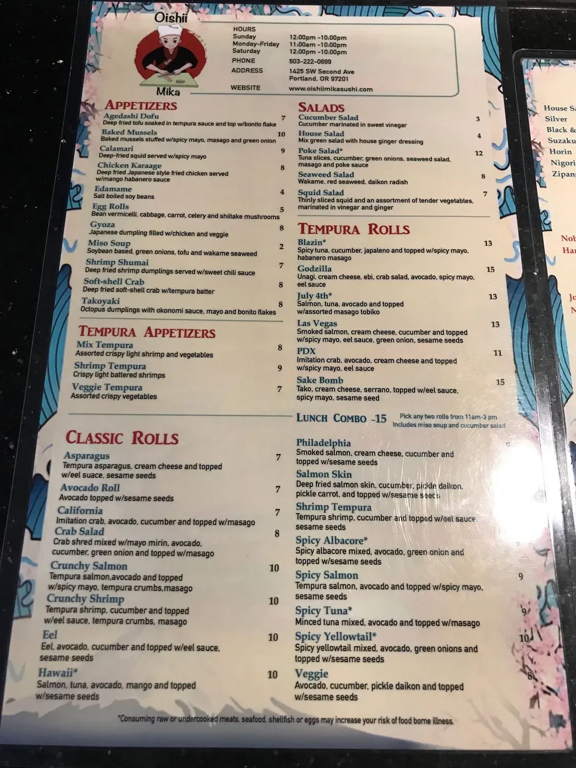 Menu 1