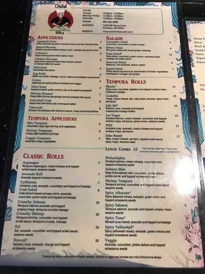 Menu 1