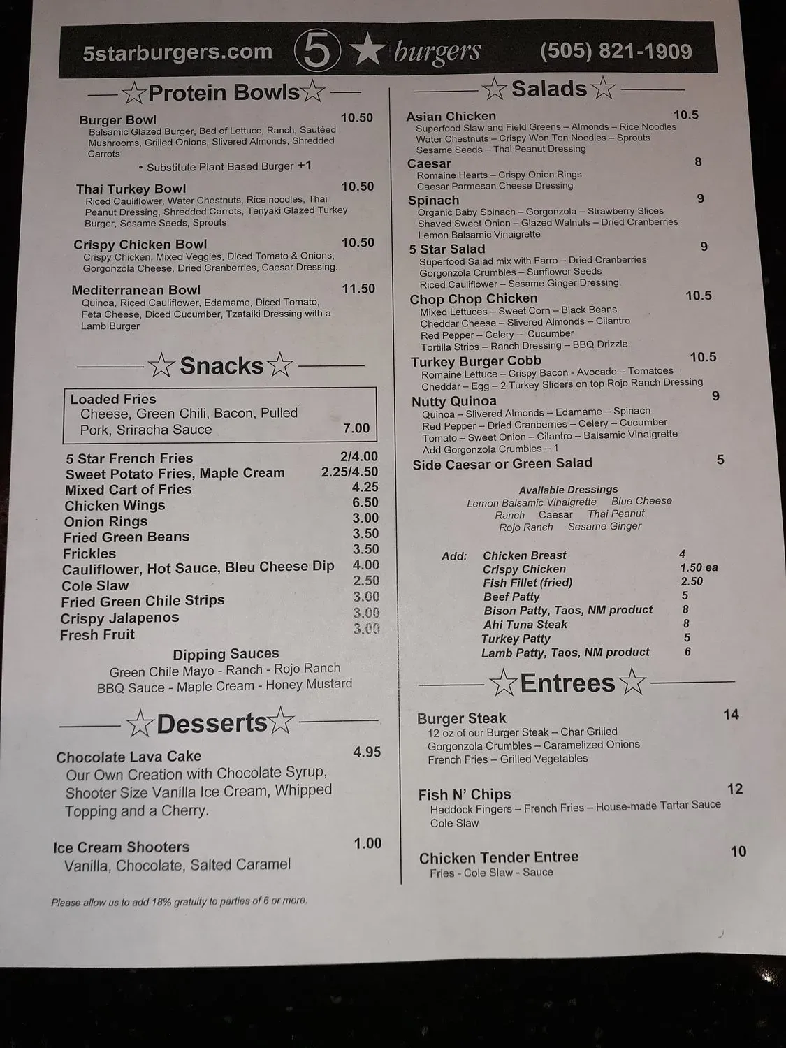 Menu 1