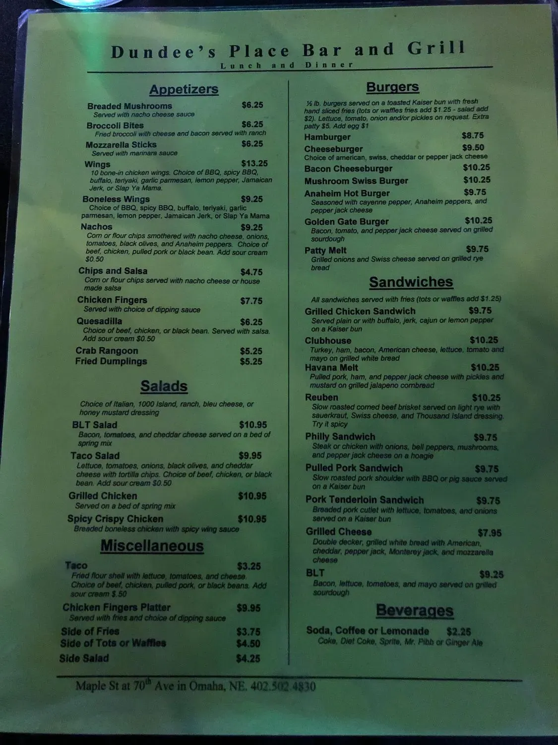 Menu 1