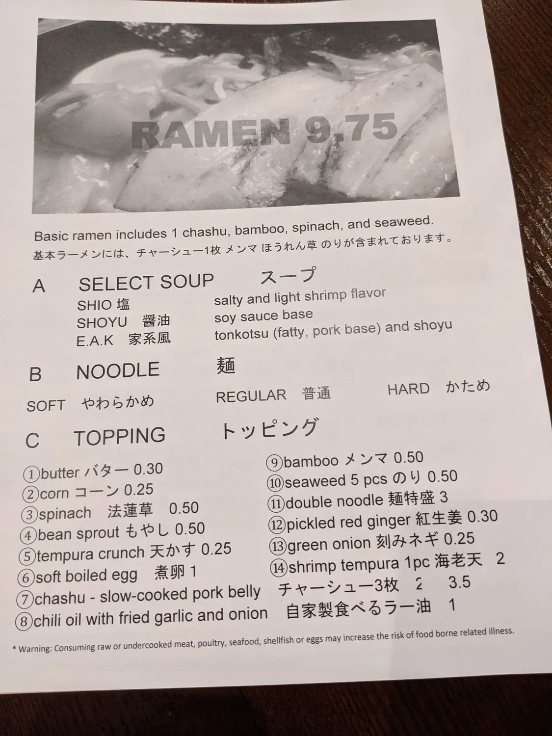 Menu 5