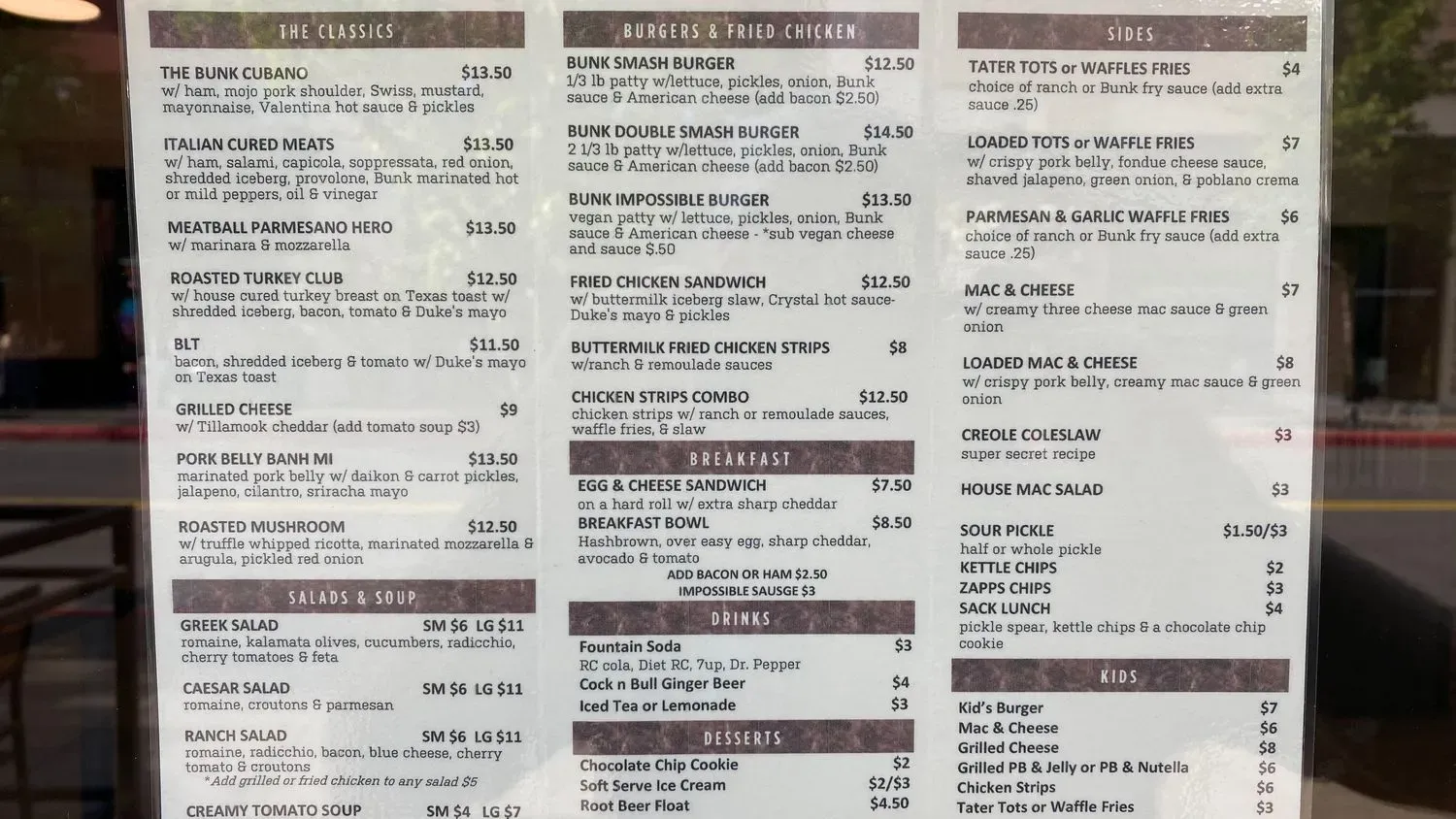 Menu 5