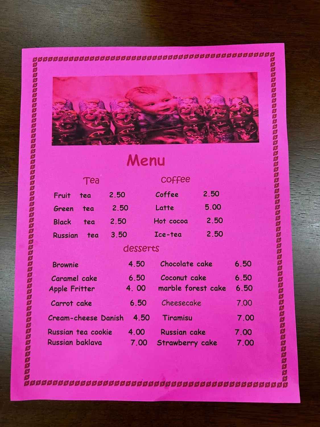 Menu 1