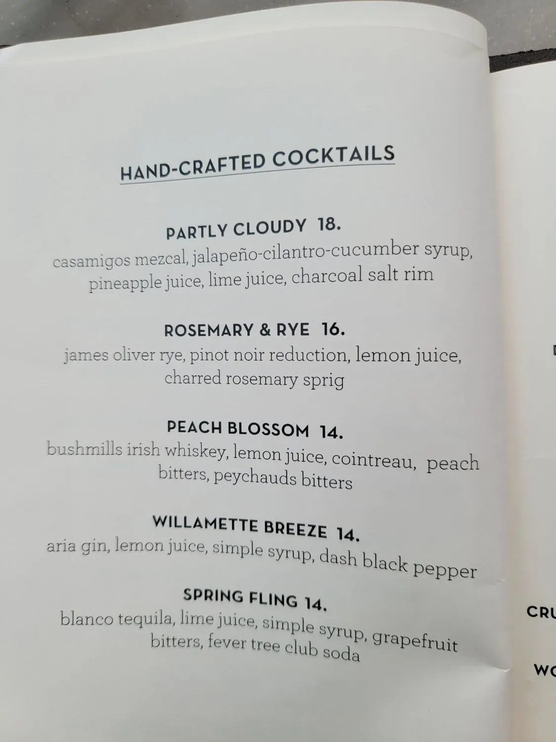 Menu 5