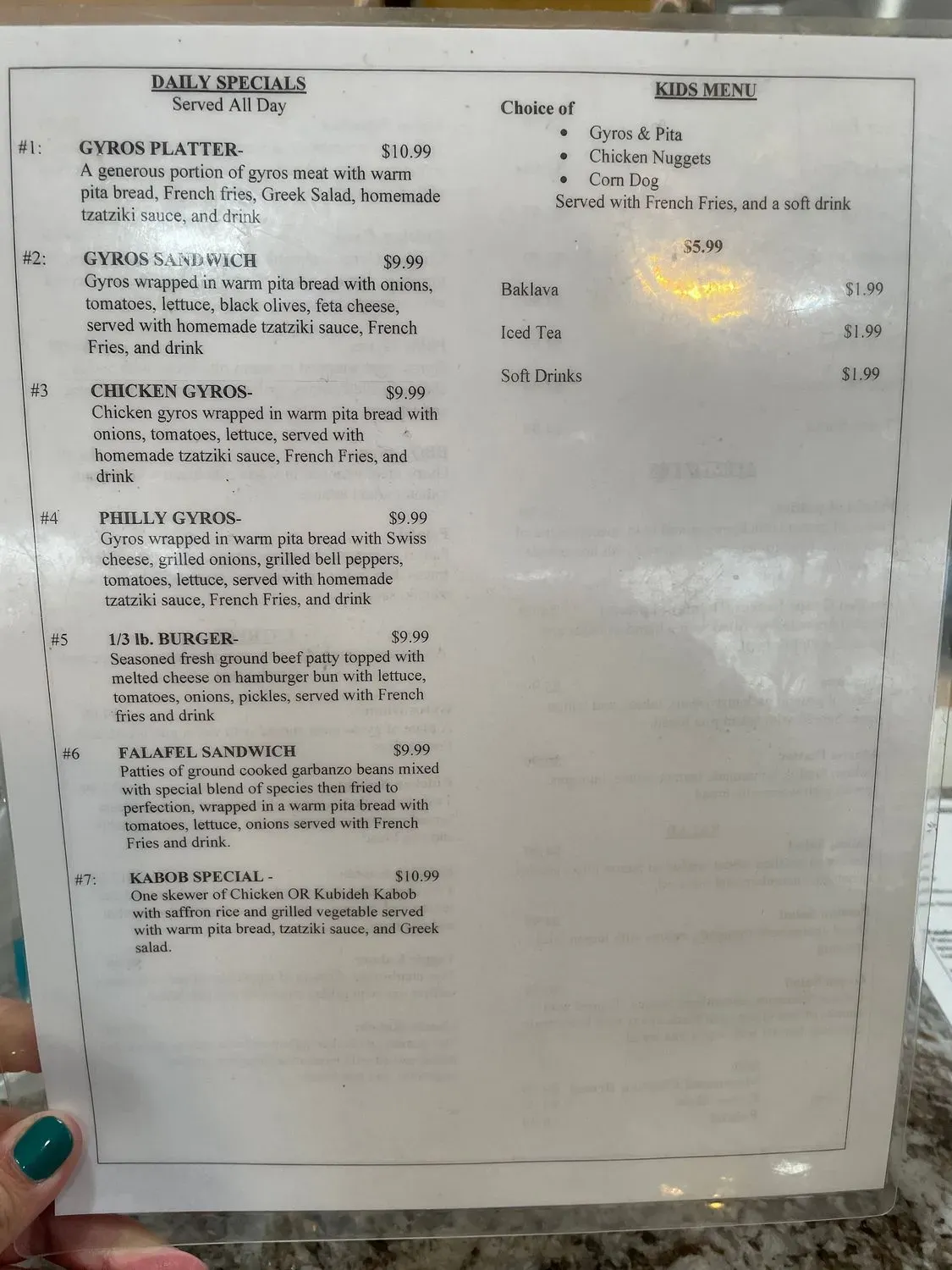 Menu 1