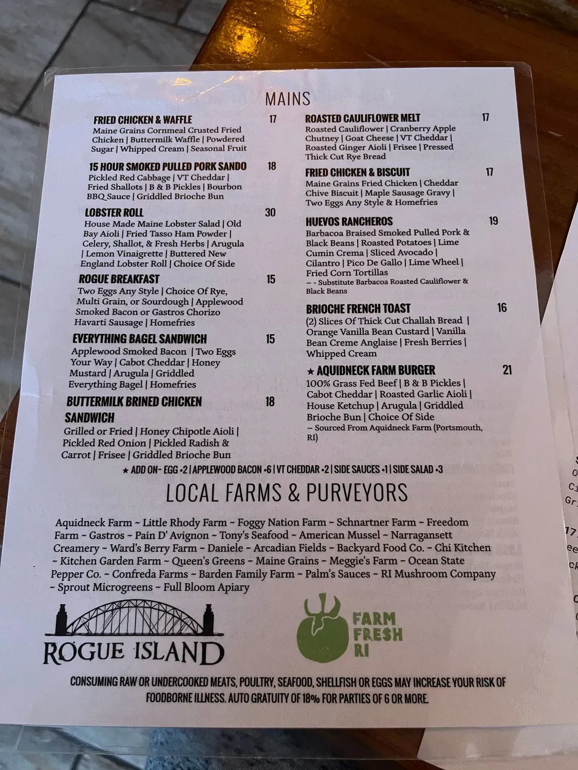 Menu 5