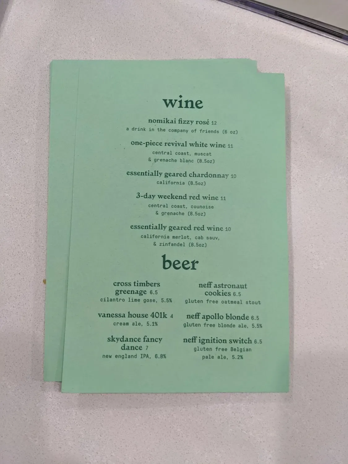 Menu 4