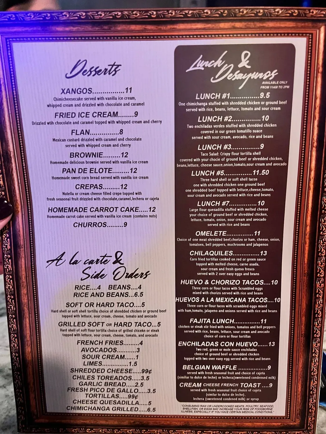 Menu 1