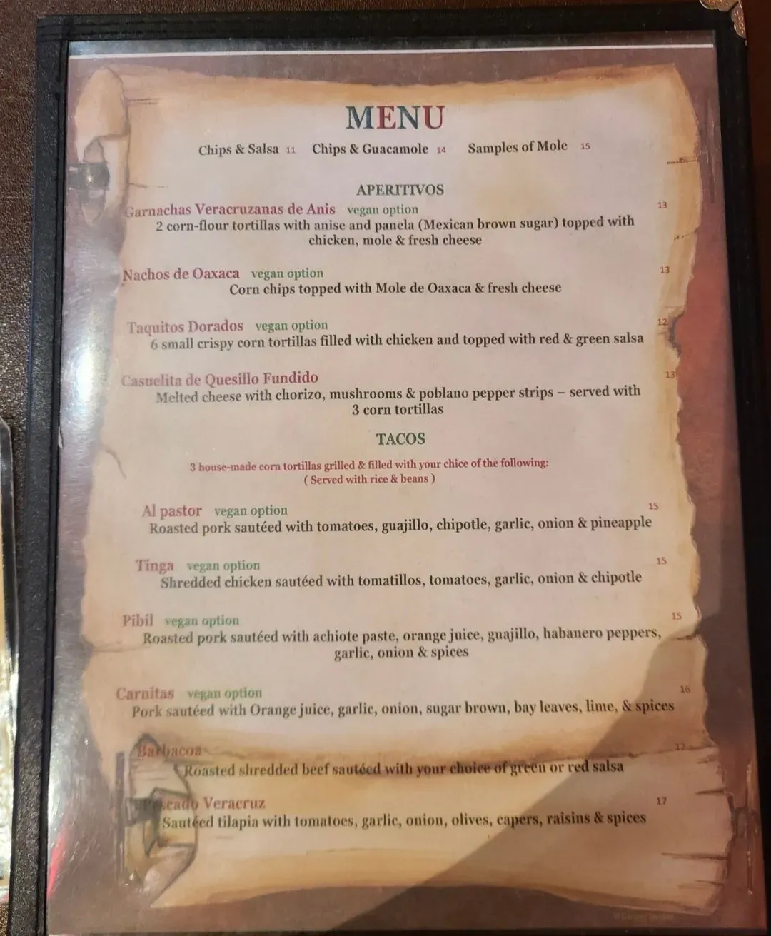 Menu 5